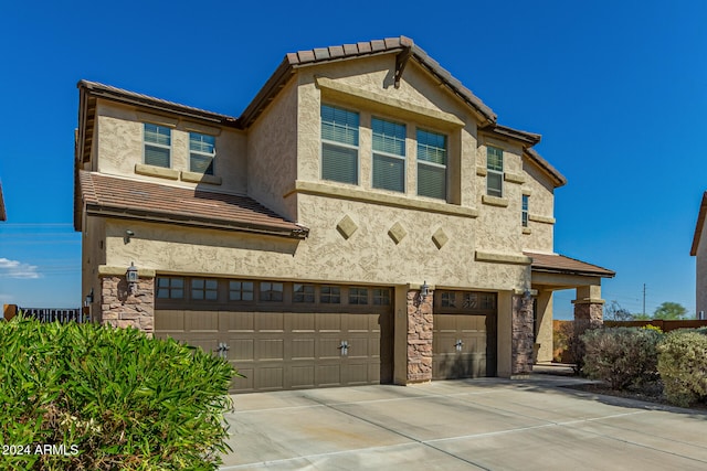 view of front of house featuring a garage