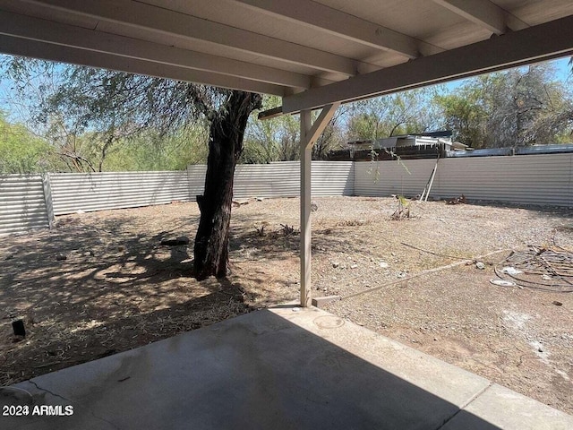 view of patio with a fenced backyard