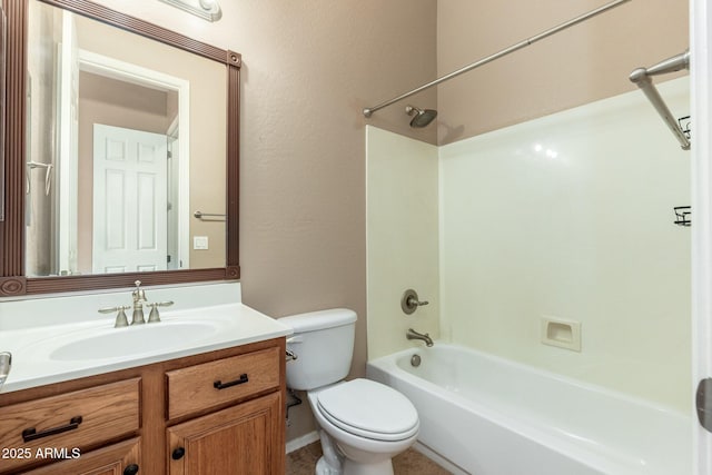 4253 N Yates Ave, Prescott Valley, AZ 86314 - bathroom featuring toilet, vanity, and washtub / shower combination