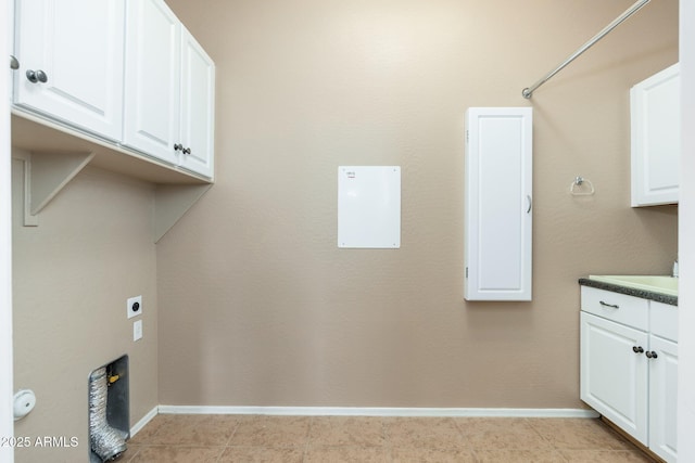 4253 N Yates Ave, Prescott Valley, AZ 86314 - washroom featuring electric dryer hookup, hookup for a gas dryer, baseboards, and a sink