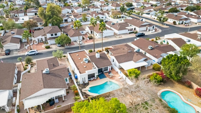 bird's eye view featuring a residential view