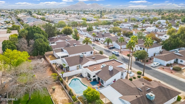 aerial view with a residential view