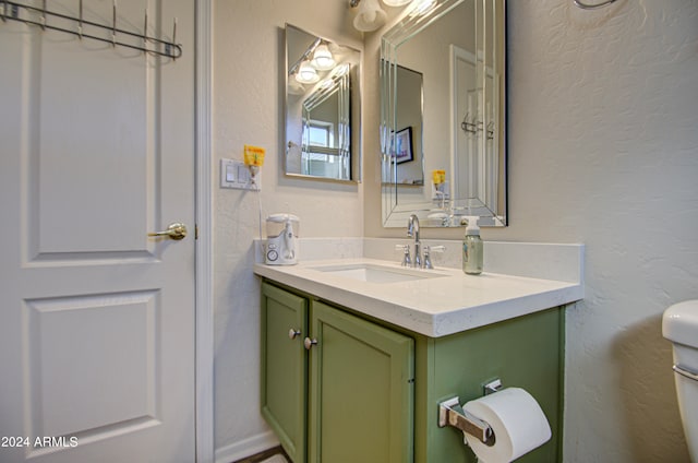 bathroom with toilet and vanity