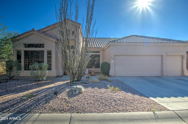 view of front of home featuring a garage