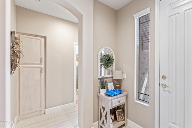16404 S 18th Dr, Phoenix, AZ 85045 - foyer entrance with arched walkways and baseboards