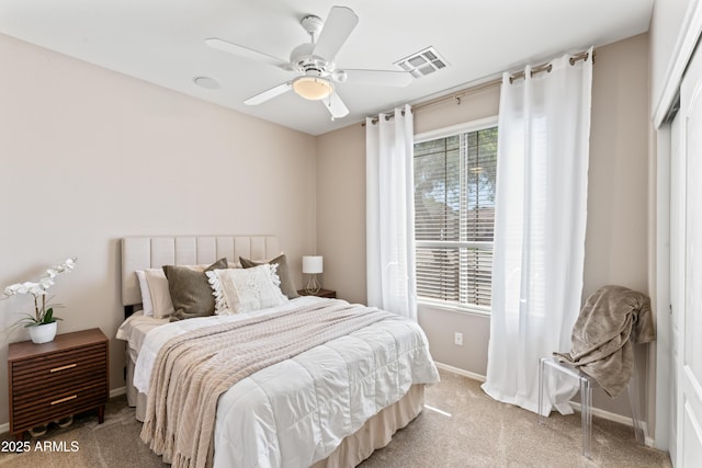 16404 S 18th Dr, Phoenix, AZ 85045 - bedroom featuring carpet, baseboards, and a ceiling fan