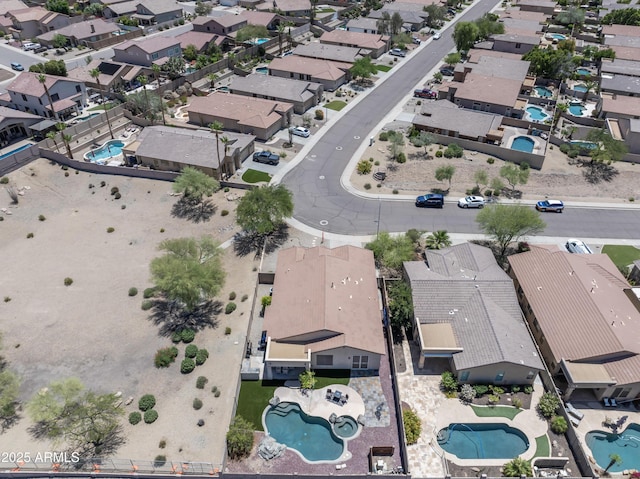 16404 S 18th Dr, Phoenix, AZ 85045 - aerial view of property's location featuring a pool and nearby suburban area