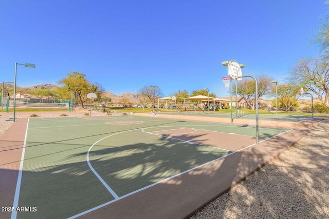 16404 S 18th Dr, Phoenix, AZ 85045 - view of basketball court featuring community basketball court, volleyball court, and a mountain view