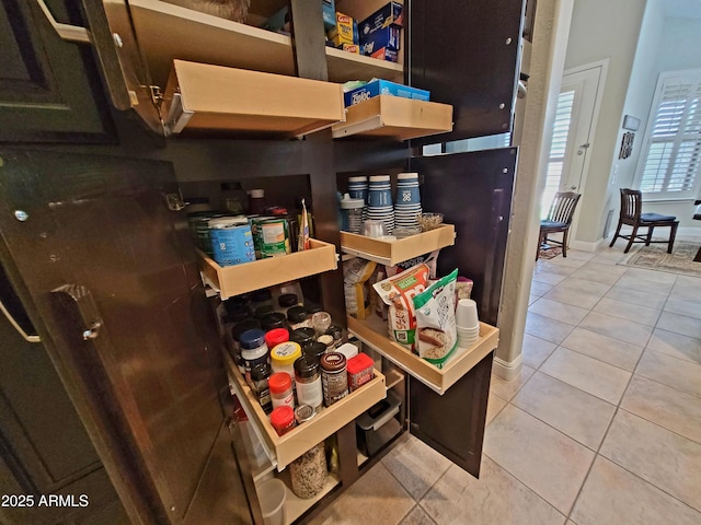 view of storage area