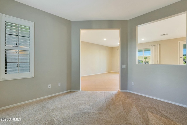 view of carpeted empty room