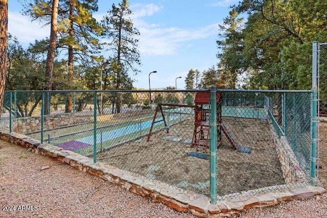 view of jungle gym