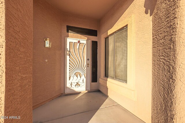 view of doorway to property