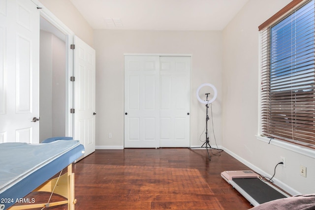 interior space featuring dark hardwood / wood-style floors