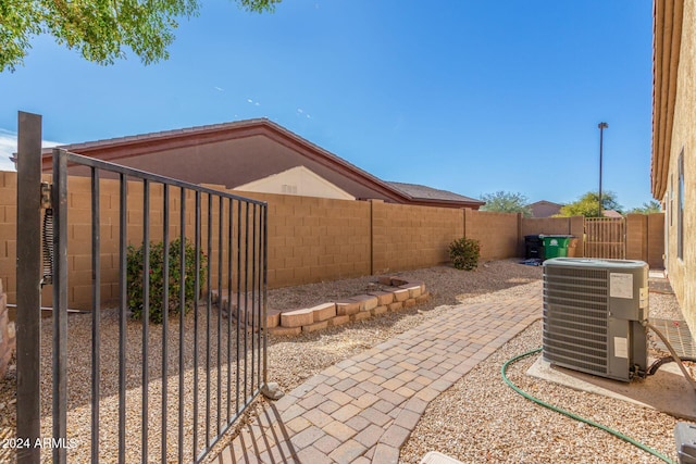 view of patio featuring central AC