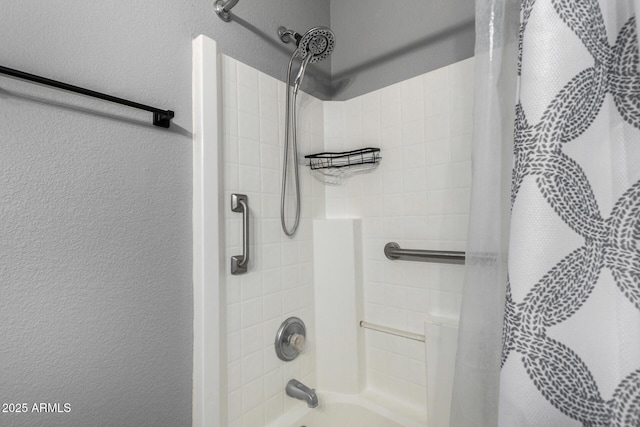 1180 W Rosal Ave, Apache Junction, AZ 85120 - full bathroom with shower / bath combination with curtain and a textured wall