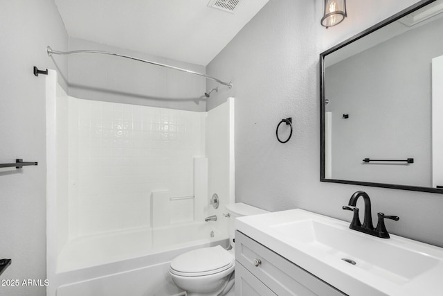 1180 W Rosal Ave, Apache Junction, AZ 85120 - bathroom with toilet, vanity, and bathtub / shower combination