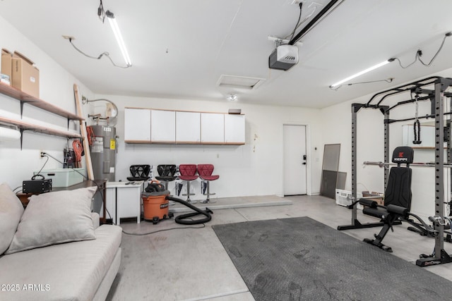 1180 W Rosal Ave, Apache Junction, AZ 85120 - garage with water heater and a garage door opener
