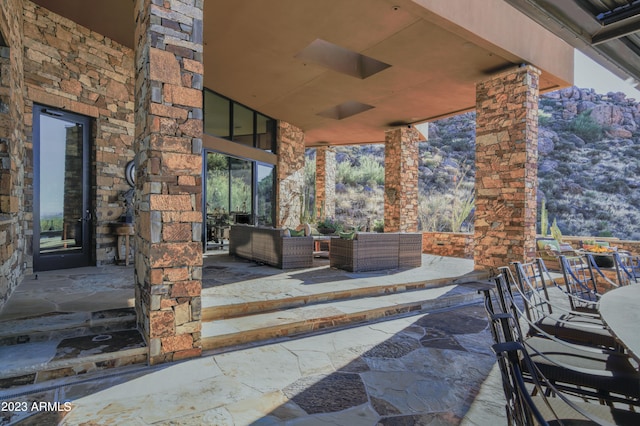 view of patio / terrace featuring an outdoor living space