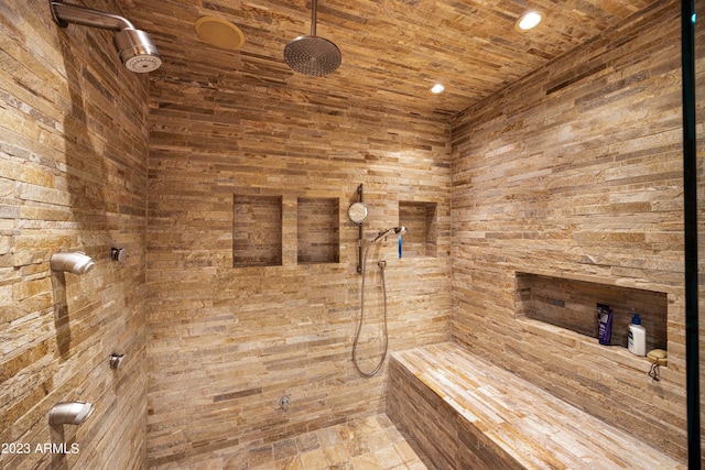 bathroom with walk in shower