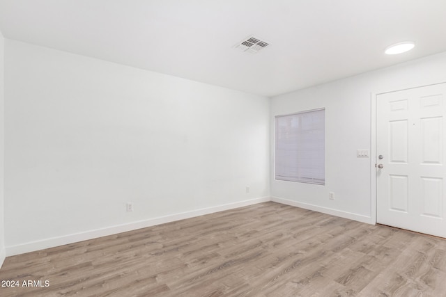 empty room featuring light wood-type flooring