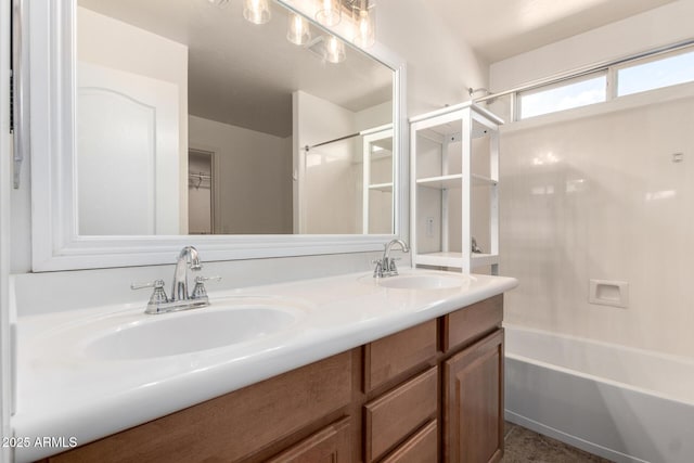 full bath featuring double vanity