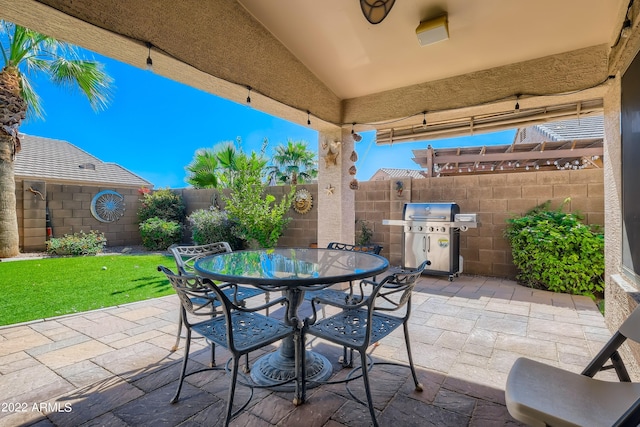 view of patio / terrace featuring area for grilling