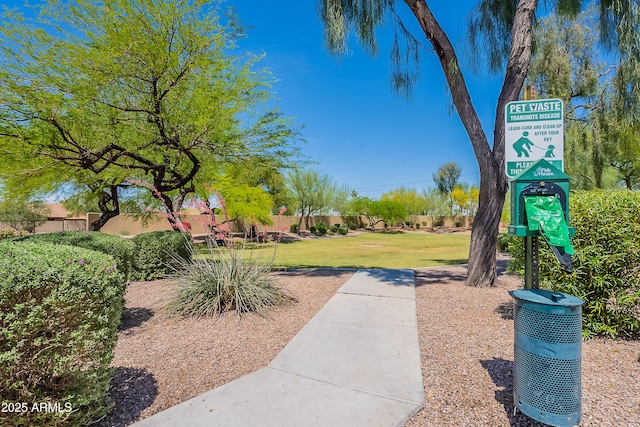surrounding community with a lawn
