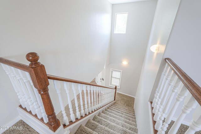 40232 W Marion May Ln, Maricopa, AZ 85138 - stairs with baseboards and carpet
