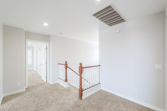 40232 W Marion May Ln, Maricopa, AZ 85138 - hallway featuring an upstairs landing, carpet, recessed lighting, and baseboards