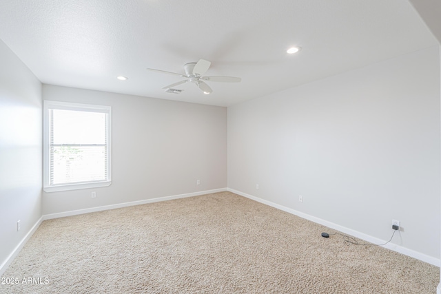 40232 W Marion May Ln, Maricopa, AZ 85138 - carpeted spare room featuring a ceiling fan, baseboards, and recessed lighting