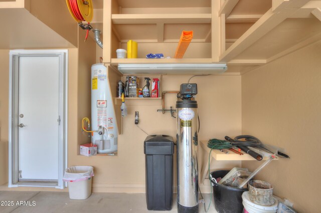40232 W Marion May Ln, Maricopa, AZ 85138 - utility room featuring gas water heater