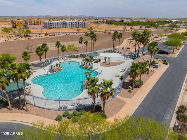 40232 W Marion May Ln, Maricopa, AZ 85138 - community pool with a patio area and fence