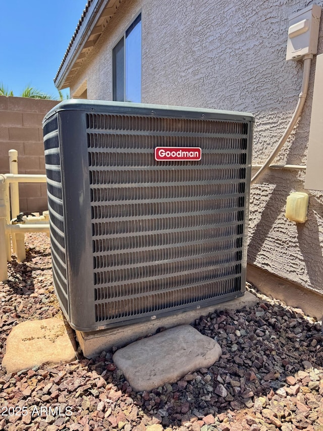 5749 S 247th Dr, Buckeye, AZ 85326 - exterior view of central air condition unit and stucco siding