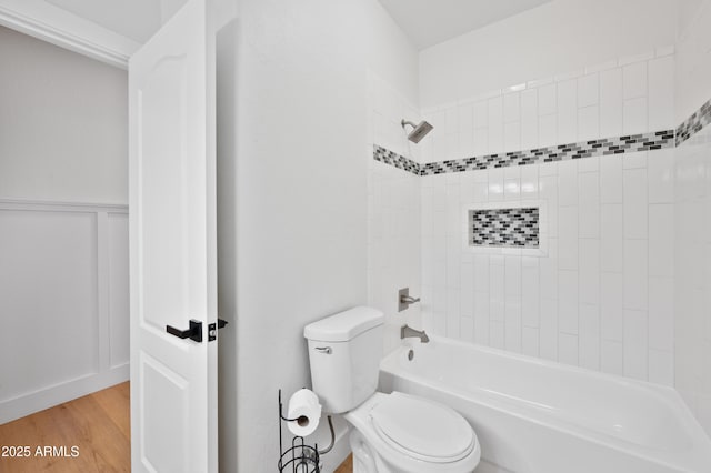1748 E Cortez Dr, Gilbert, AZ 85234 - full bath featuring bathing tub / shower combination, toilet, and wood finished floors