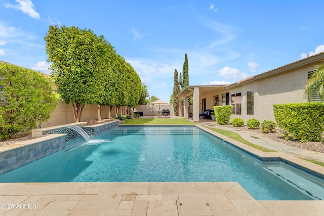 6870 S Justin Way, Chandler, AZ 85249 - view of swimming pool with a fenced backyard and a patio area