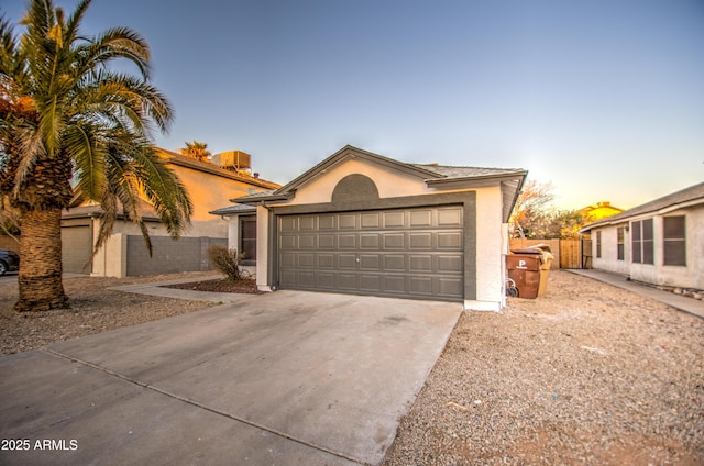 view of front of house featuring a garage