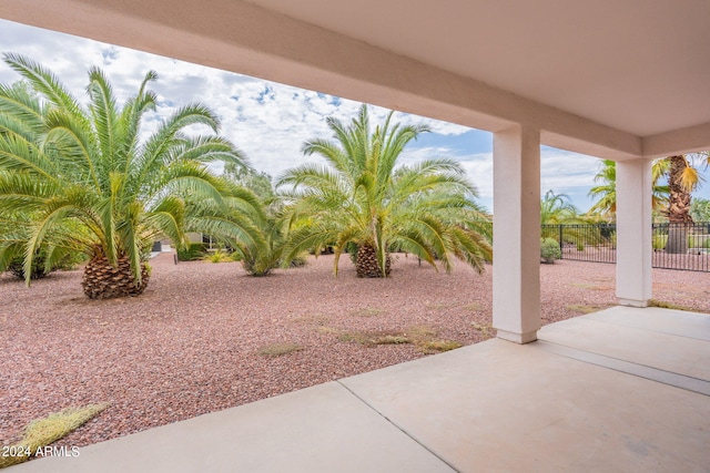 view of patio with fence