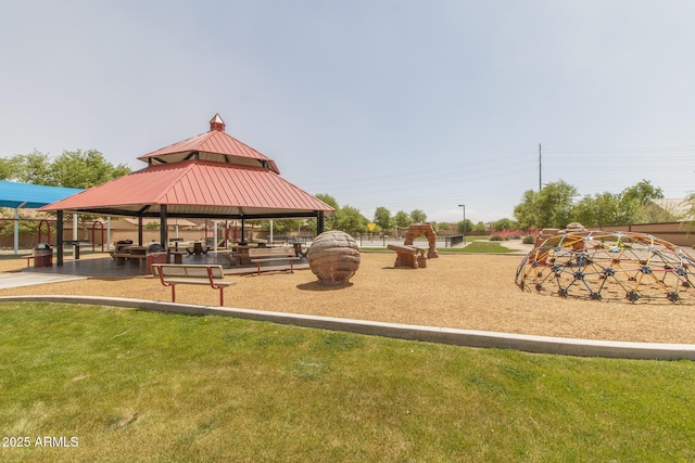 3905 E Derringer Way, Gilbert, AZ 85297 - view of home's community with a gazebo and a lawn