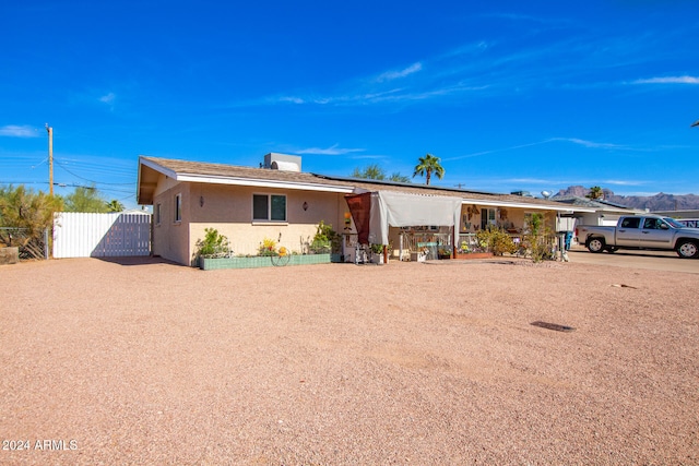 view of single story home