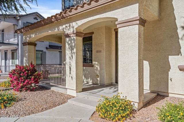 view of doorway to property