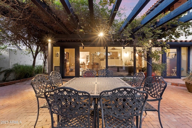 1614 Palmcroft Dr SW, Phoenix, AZ 85007 - patio terrace at dusk featuring outdoor dining area