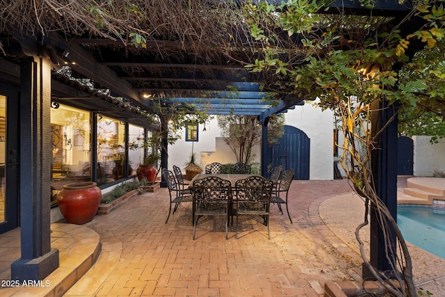 1614 Palmcroft Dr SW, Phoenix, AZ 85007 - view of patio with outdoor dining area and a pergola