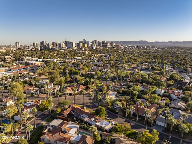 1614 Palmcroft Dr SW, Phoenix, AZ 85007 - bird's eye view with a view of city and a mountain view