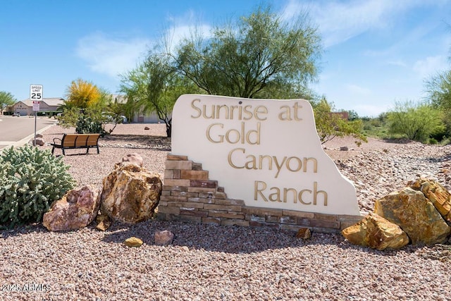 view of community sign