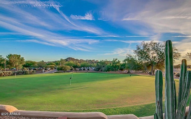 view of community featuring golf course view