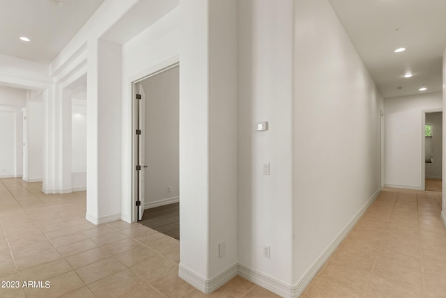 22463 N 54th St, Phoenix, AZ 85054 - hall with light tile patterned flooring, recessed lighting, and baseboards