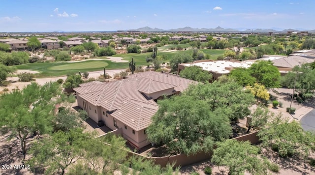 22463 N 54th St, Phoenix, AZ 85054 - aerial perspective of suburban area featuring a mountain backdrop and a golf club