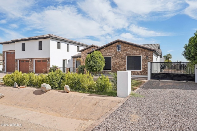 view of front of house featuring a garage