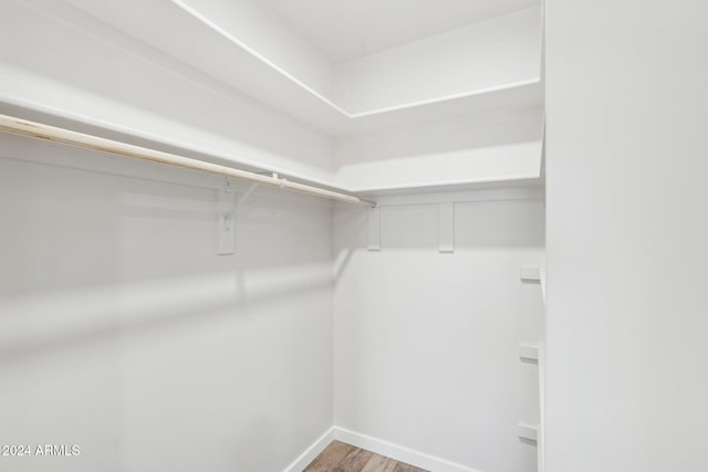 spacious closet with wood-type flooring