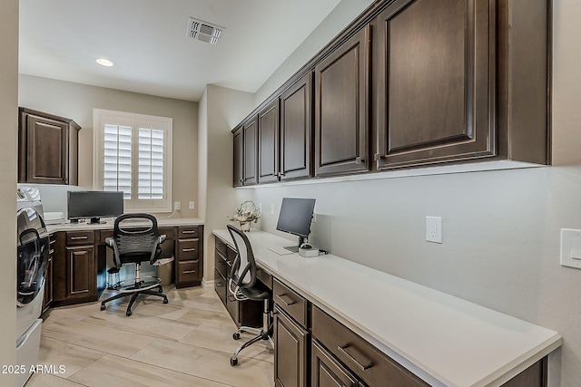 841 E Farmers Ln, Queen Creek, AZ 85140 - office with built in study area, recessed lighting, and baseboards